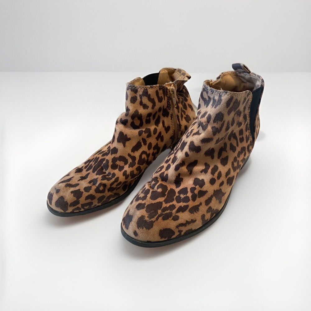 So Hanna Size 8 Ankle Animal Print Boot